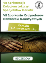 VII Konferencja Kolegium Lekarzy Specjalistów Geriatrii