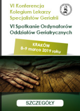 VI Konferencja Kolegium Lekarzy Specjalistów Geriatrii