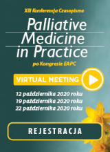 XIII KONFERENCJA CZASOPISMA PALLIATIVE MEDICINE IN PRACTICE — PO KONGRESIE EAPC